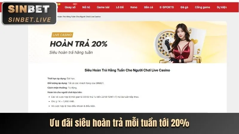 Khuyến mãi thưởng tuần e28bet